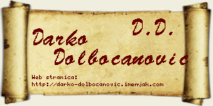 Darko Dolbočanović vizit kartica